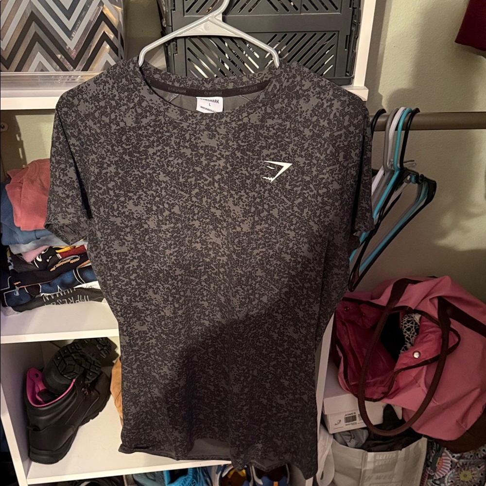 Gymshark Charcoal Patterned Short Sleeve Tee